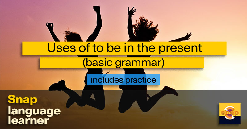 (Basic) Verb Be in the Present: Conjugation and Common Uses: Snap Language™